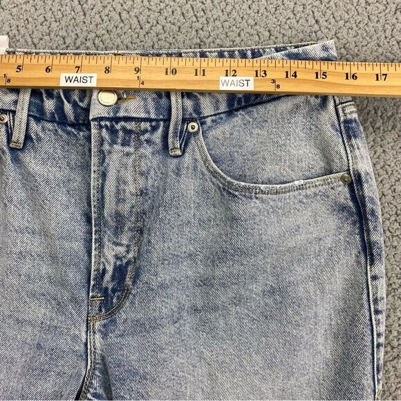 Good American Good Heritage Destroyed Straight Leg Relaxed Jeans  |  Size: 10/30 - Picture 9 of 14